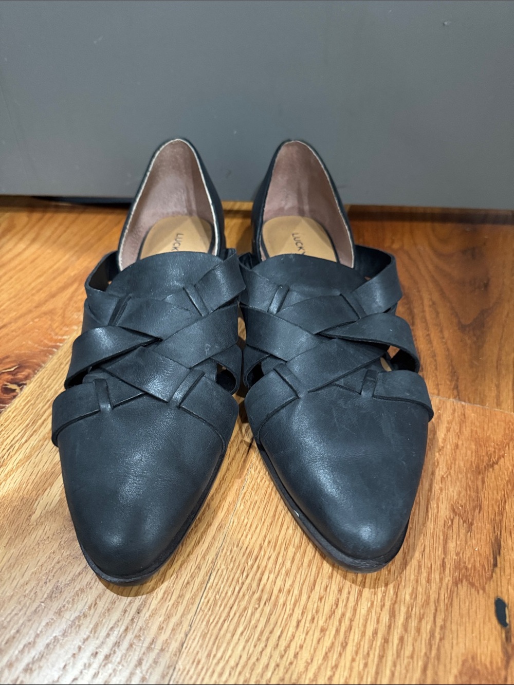 Lucky Brand Black Slip-On Loafers